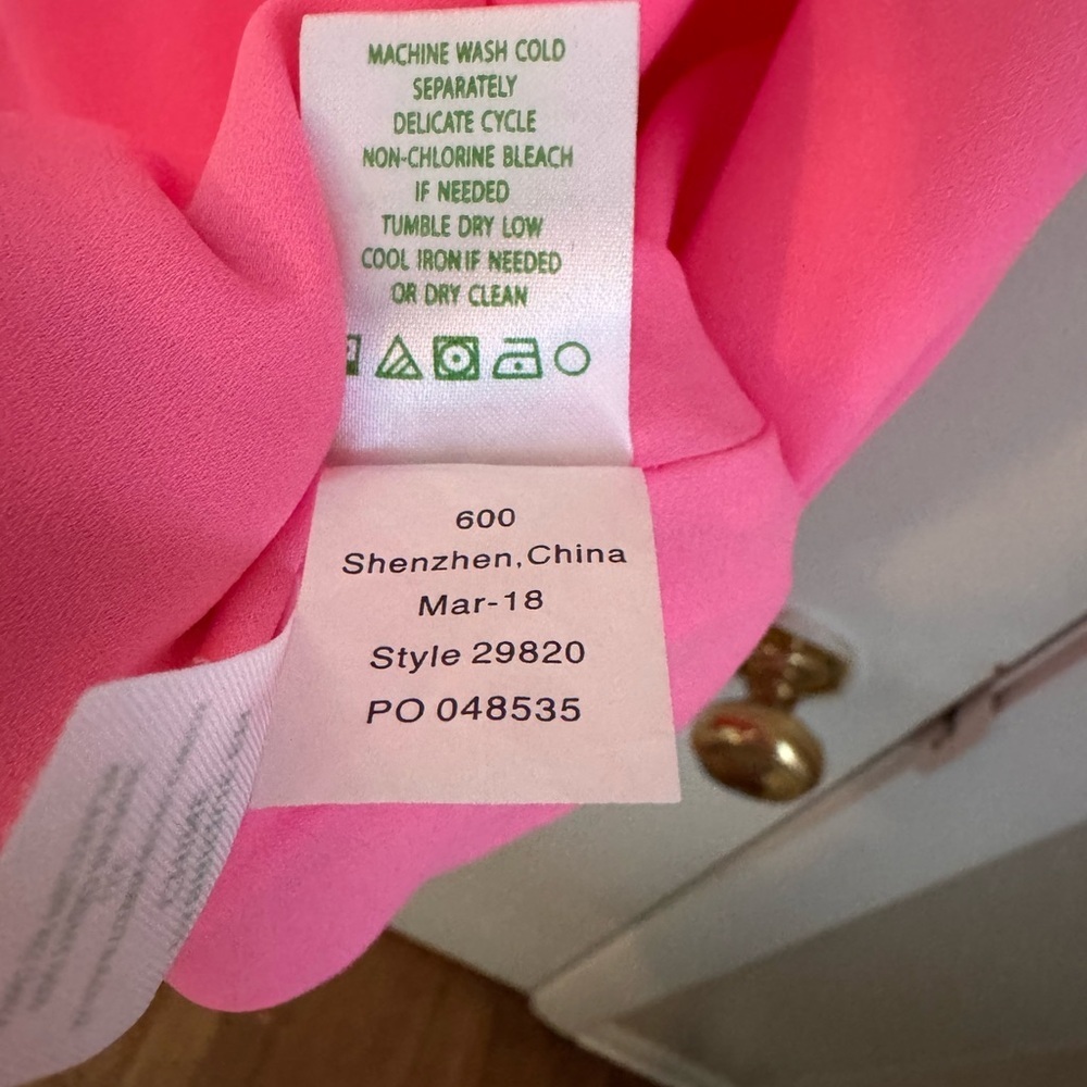 Lilly Pulitzer Dusk Tank Pink Camisole V-Neck Racerback Top Size Small S - Picture 7 of 7